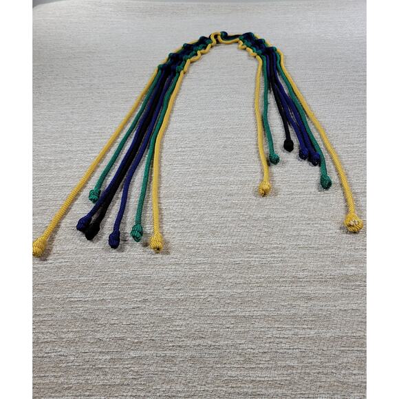 VTG Yves Saint Laurent Trimmings Woven Rope Belt Womens Statement Fringe Boho main image 11